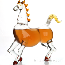 Carafe à liqueur et spiritueux en forme de cheval sur mesure